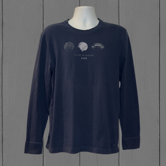 Life Is Good Other - Life Is Good Long Sleeve Graphic Tee | Size M | Sports Theme 365 Shirt
